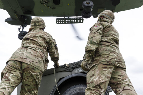 Army Air Corps Reserves train with Wildcat helicopters