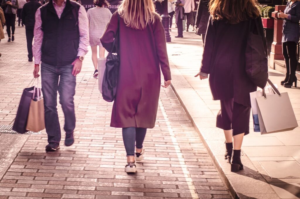 Location planning - People walking in a street