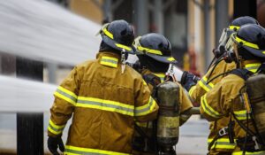 Scottish Fire and Rescue Service - Firefighters putting out a fire