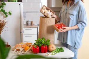Tesco - Unpacking groceries after shopping