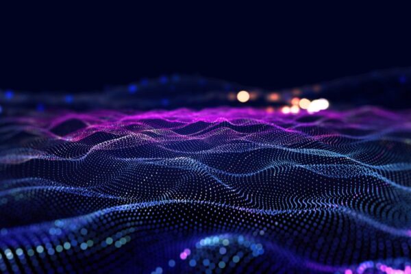 Cybersecurity processed data waves concept