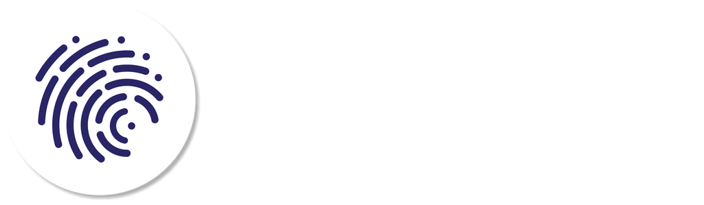 Logo of 'Ask Aida' represented by a fingerprint in a circle